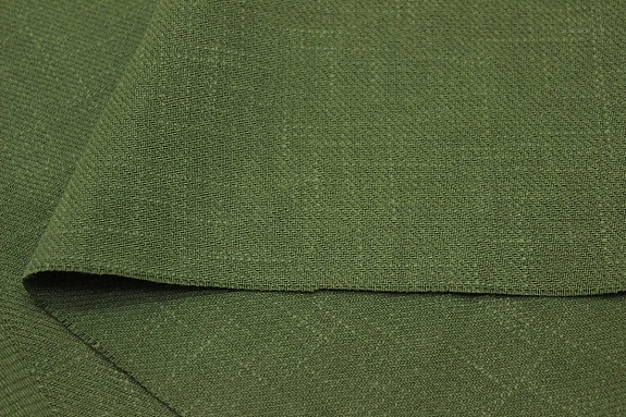 Конопля с хлопком-диагональ цв.Болотно-зеленый, ш.1.41м, конопля-80%, хлопок-20%, 246гр/м.кв
