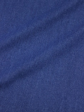 Мерный лоскут - Плотная джинсовая ткань цв.Темно-синий, Сорт2, ш.1.49м, хлопок-95%, п/э-5%