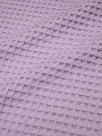 Вафельное премиум-полотно "Бохо" цв.сиренево-розовый туман, ш.1.44м, хлопок-100%, 230гр/м.кв