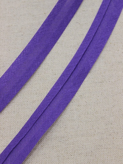Косая бейка цв.Фиолетовый светлый, ш.15мм, хлопок-100%