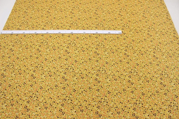 Штапель "Кристина" цв.золотисто-горчичный, ш.1.45м, вискоза-100%, 95гр/м.кв 