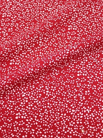 Штапель "Мелкая цветочная рябь на темно-красном", ш.1.45м, вискоза-100%, 100гр/м.кв