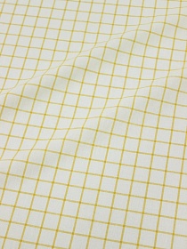 Вареный (стираный) хлопок "Желтая клетка (1.7*1.7см) на молочном", ш.2.5м, хл-100%, 115гр/м.кв
