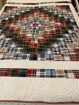 Пэчворк-покрывало из фуле и полульна