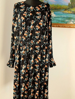 Платье из плательной вискозы "Цветочный вальс"