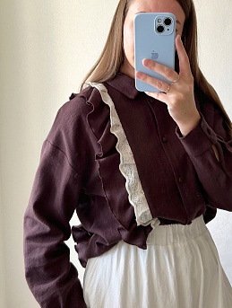 Рубашка с воланами из Конопли