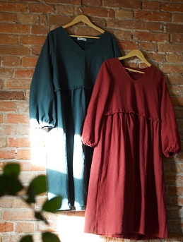 Свободное платье из крапивы Рами