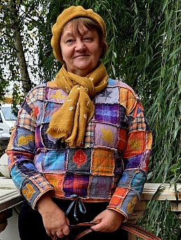 Толстовка в лоскутной технике из вареного хлопка