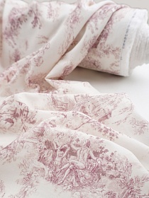 Хлопок Персик "Туаль де Жуи - Французское лето", ш.2.5м, хлопок-100%, 135гр/м.кв