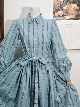 Платье из теплого хлопка "Зимнее очарование"