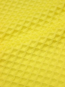 Вафельное премиум-полотно "Бохо" цв.яркий лимон, ш.1.72м, хл-100%, 240гр/м.кв