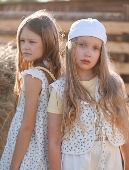 Платье и жилетка из импортного хлопка "Нежный сонет"