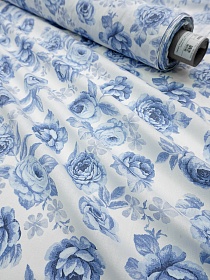 Перкаль "Розалия", цв.голубой, ш.1.5м, хлопок-100%, 100гр/м.кв