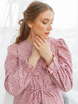 Платье из теплого хлопка "Ягодная мириада"