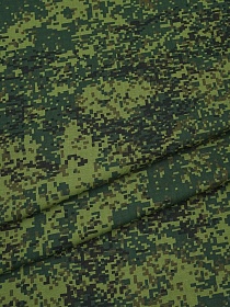 Трикотаж Кулир.гладь "Камуфляж пиксельный", цв.зеленый хаки,ш.1.96м (0.98м*2, чулок), Карде, хлопок-100%, 145гр/м.кв