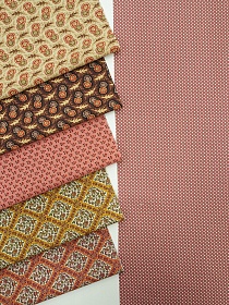 Набор тканей для рукоделия "Импортный хлопок: Хелен", 45см*30см, 6шт