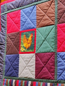 Лоскутное одеяло из импортного хлопка в горошек и в цветочек