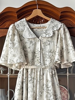 Платье из муслина "Садовая трель"