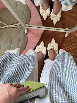 Платье из фактурного хлопка и вареного хлопка