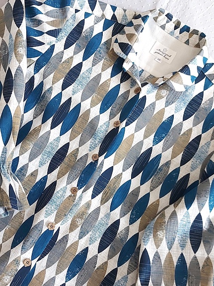 Рубашка из полульна "Аквамарин"