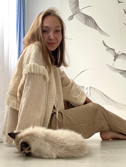 Рубашка из полульна "Дубовые листочки" и крапивы Рами