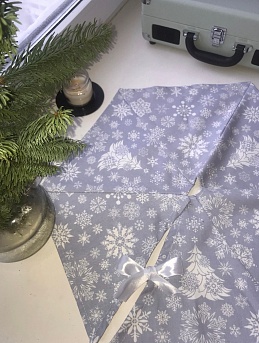 Юбка для елки из саржи для столового белья "Снегопад"