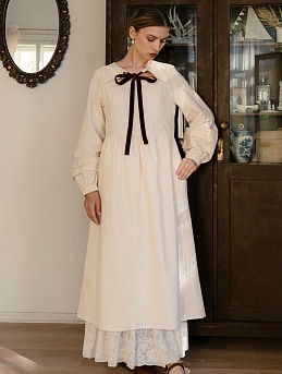 Платье "Эрмитаж" из теплого хлопка