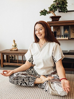 Костюм для йоги из полульна "Сахара - орнамент"