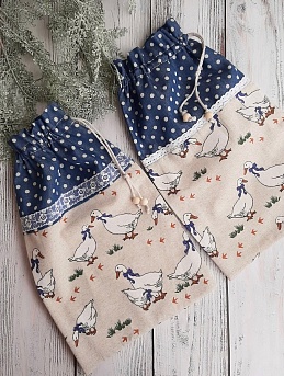 Мешочки из полульна "Гуси"