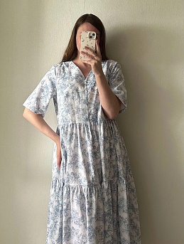 Платье из сатина "Росарита - цветы"