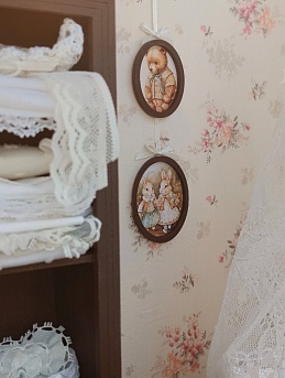 Обои для румбокса из сатина "Шелковые букетики"