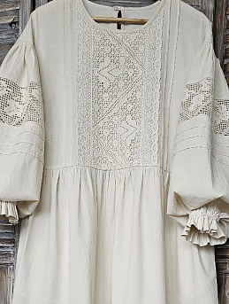 Платье из бязи в суровом цвете