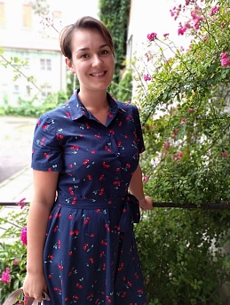 Платье из хлопка "Вишенки"