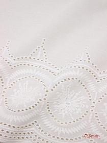 Шитье "Мальта" (фестоны с 2х сторон) цв.молочно-белый, ш.1.35м, хлопок-100%, батист, 80гр/м.кв