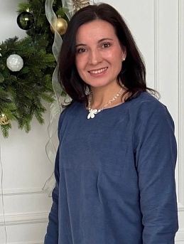 Платье из микровельвета в цвете джинс