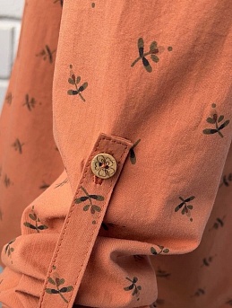 Рубашка прямого силуэта из перкали