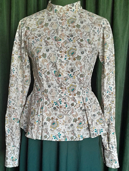 Рубашка с баской из импортного хлопка "Сказочное лето"