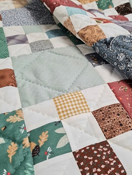 Покрывало из сатина в технике пэчворк