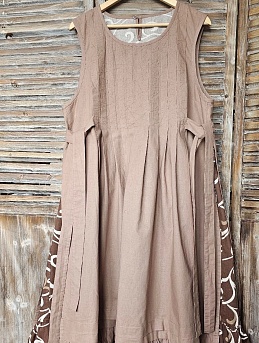 Двухслойный сарафан с защипами