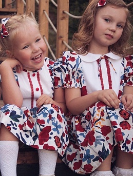 Детские платья из перкали "Цветочное пламя"