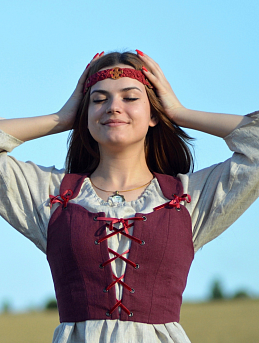 Рубашка из льна и топ-корсет из крапивы 