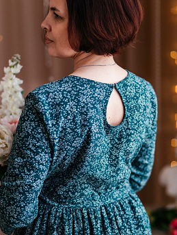 Платье с кулиской из теплого хлопка "Надия"