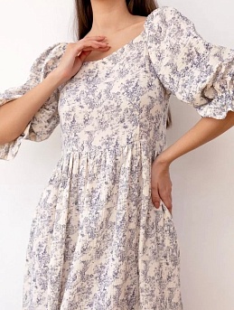 Воздушное платье из муслина "Садовая романтика"