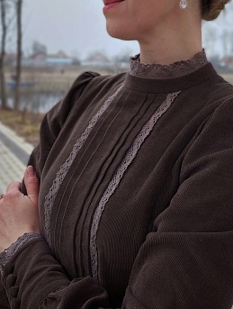 Винтажное платье из микровельвета