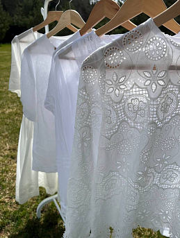 Белоснежные блузы из Шитья, льна*