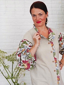 Блузка из рогожки "Царевна" 