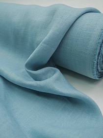 Лен костюмный с умягчением цв.Св.сине-зеленая дымка, ш.1.5м, лен-100%, 190гр/м.кв