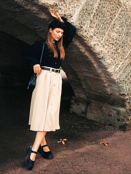 Блуза из муслина и юбка из 100% крапивы