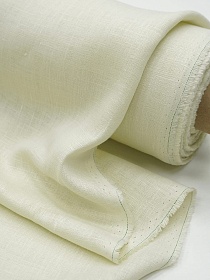 Лен костюмный с умягчением цв.Сливочно-оливковый, ш.1.5м, лен-100%, 190гр/м.кв