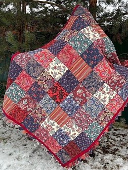 Пэчворк-одеяло из набора тканей для рукоделия "Сказка"